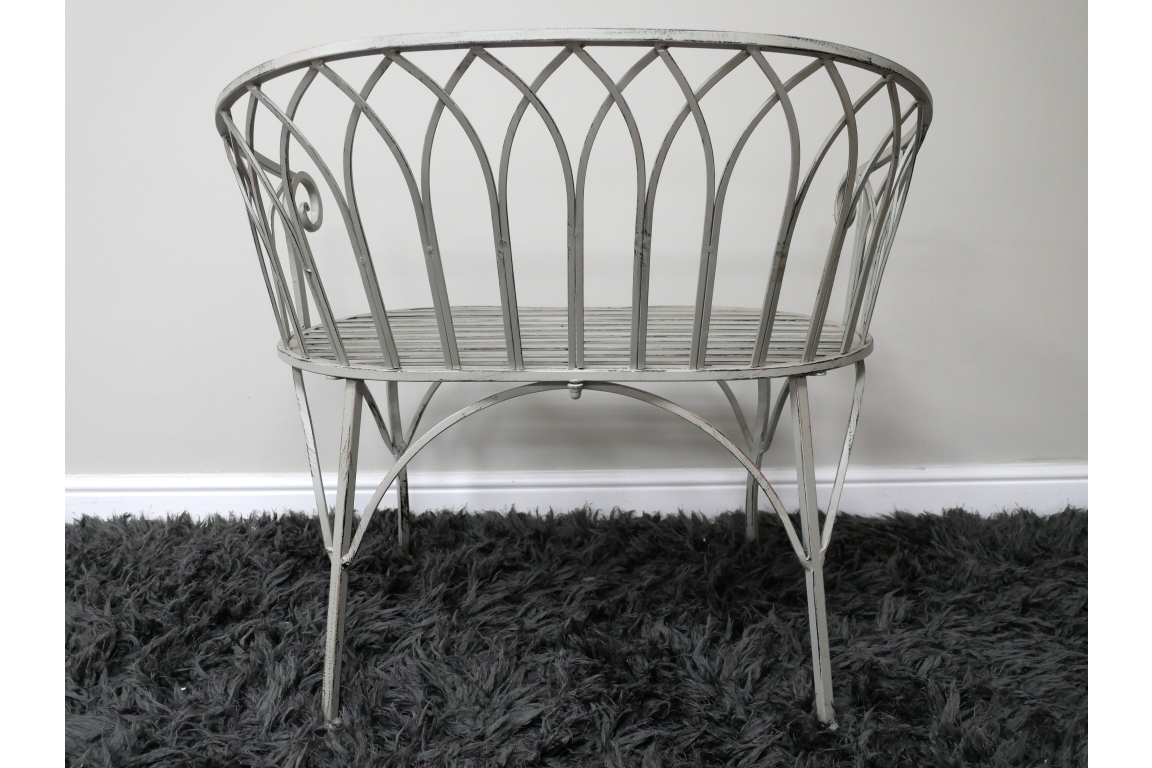 Small Antique Grey Bench