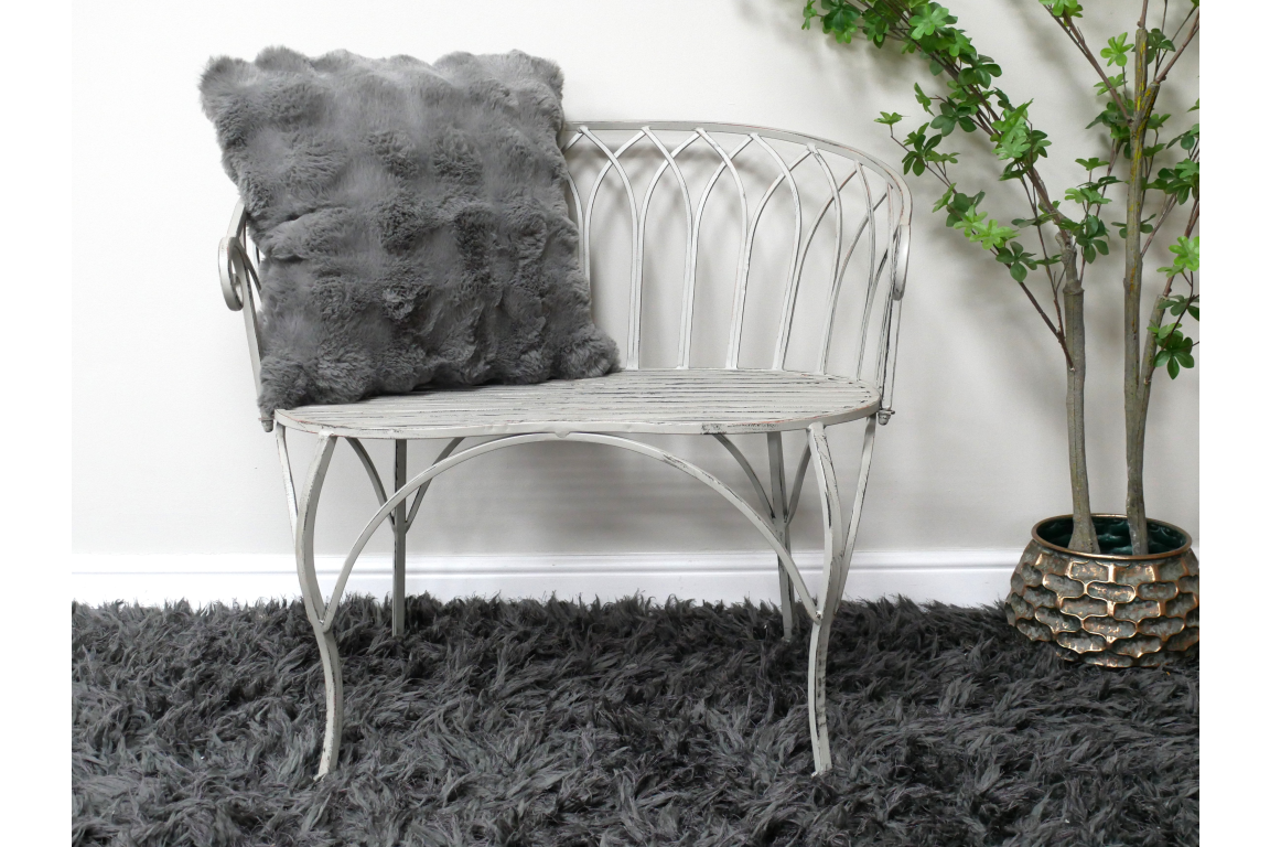 Small Antique Grey Bench