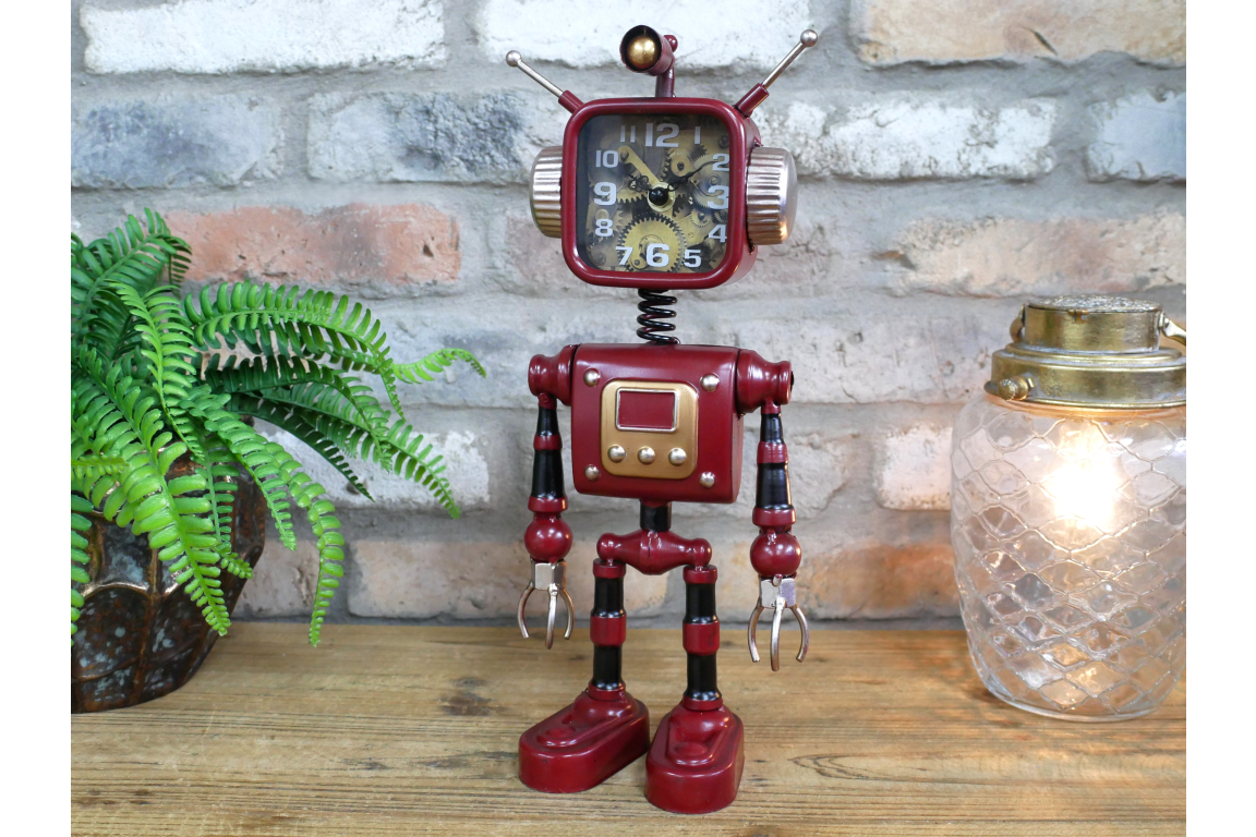 Red Robot Clock