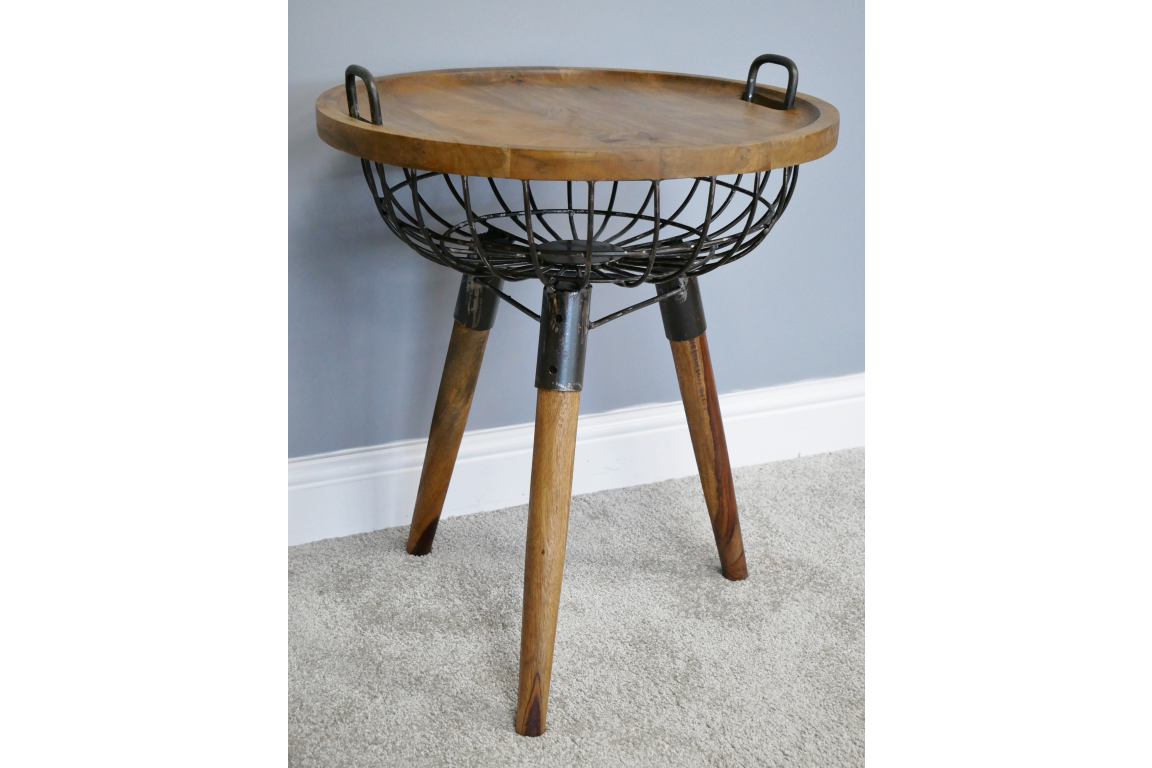 Basket Side Table