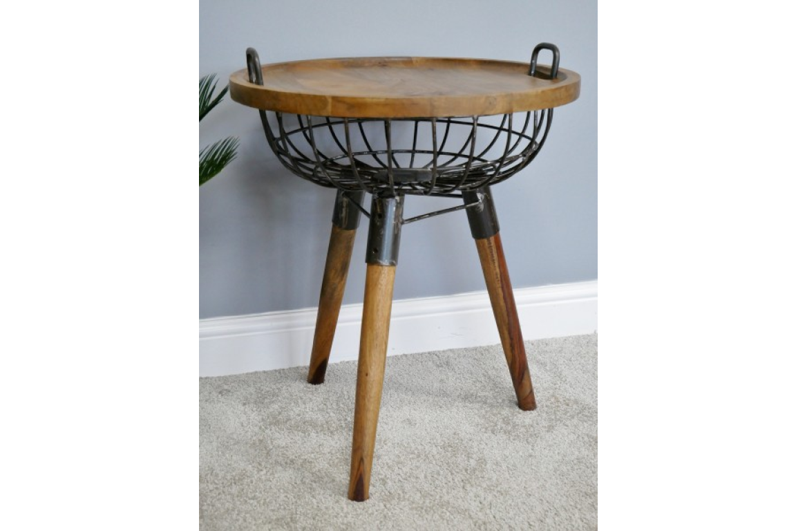 Basket Side Table