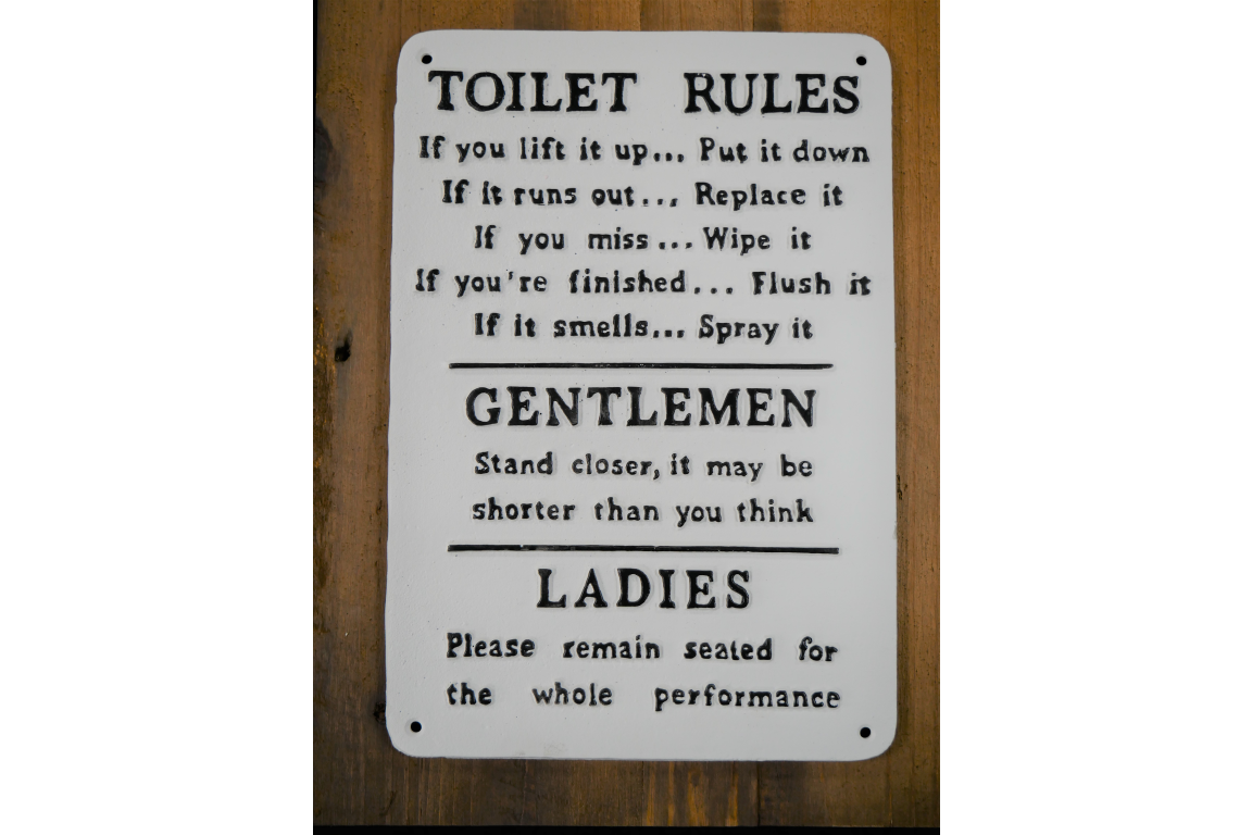 Sign (Toilet Rules)