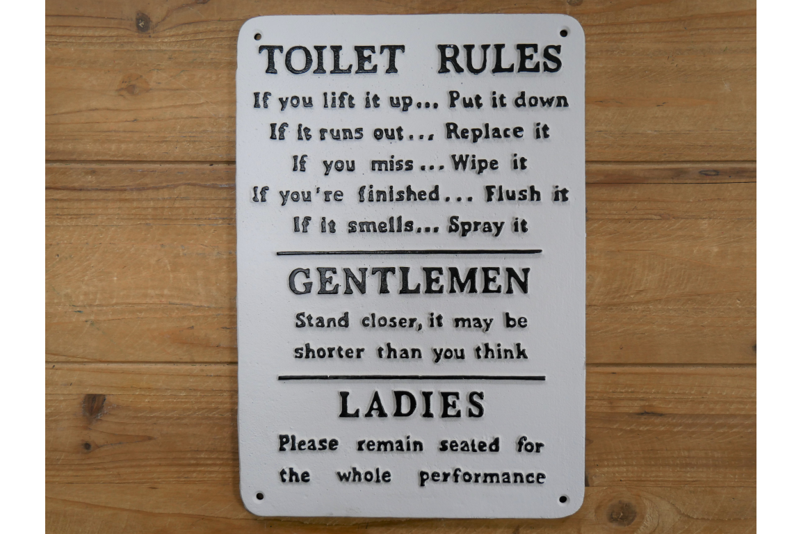 Sign (Toilet Rules)