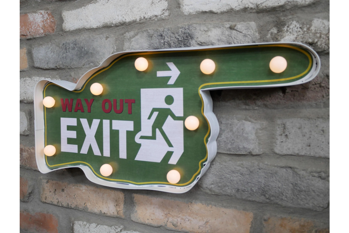 Light Up Sign (Way Out)
