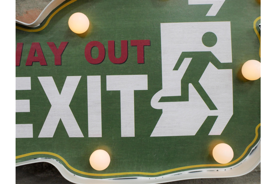 Light Up Sign (Way Out)