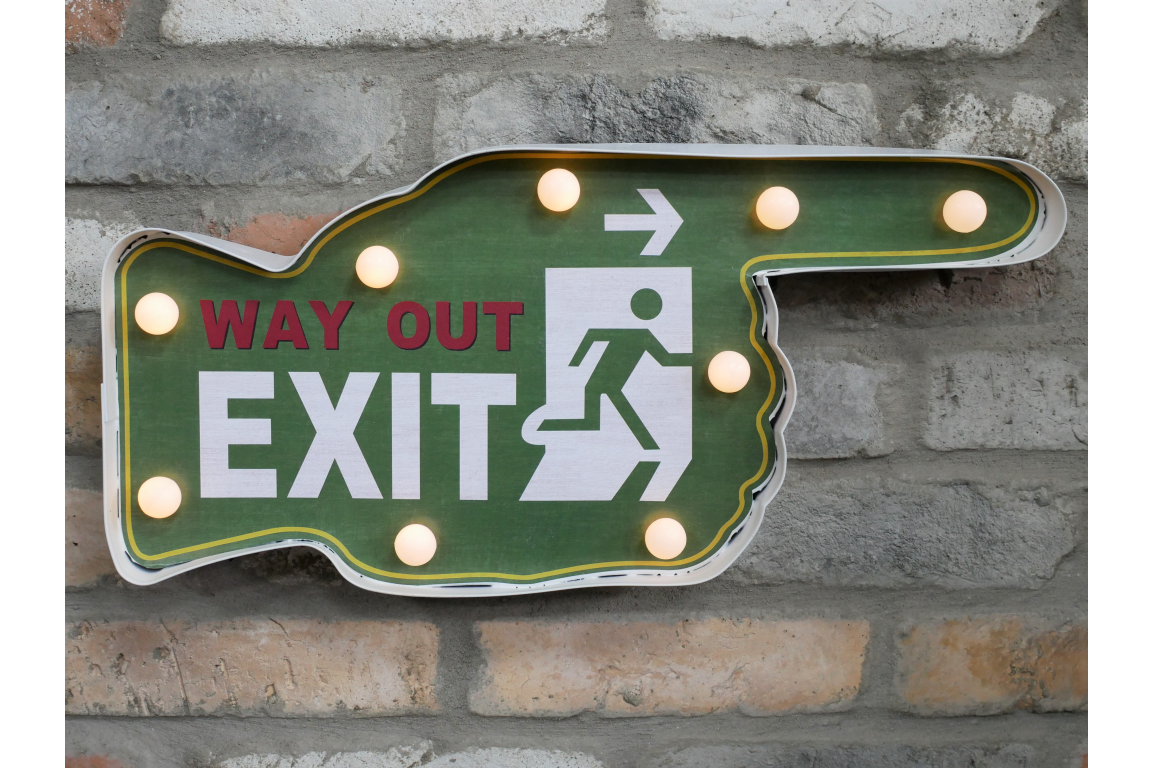 Light Up Sign (Way Out)
