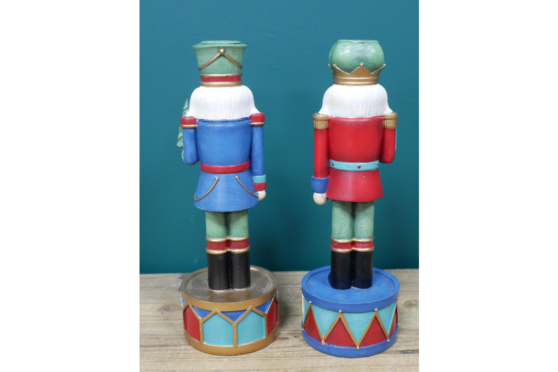 Set Of 2 Nutcracker Candle Holders