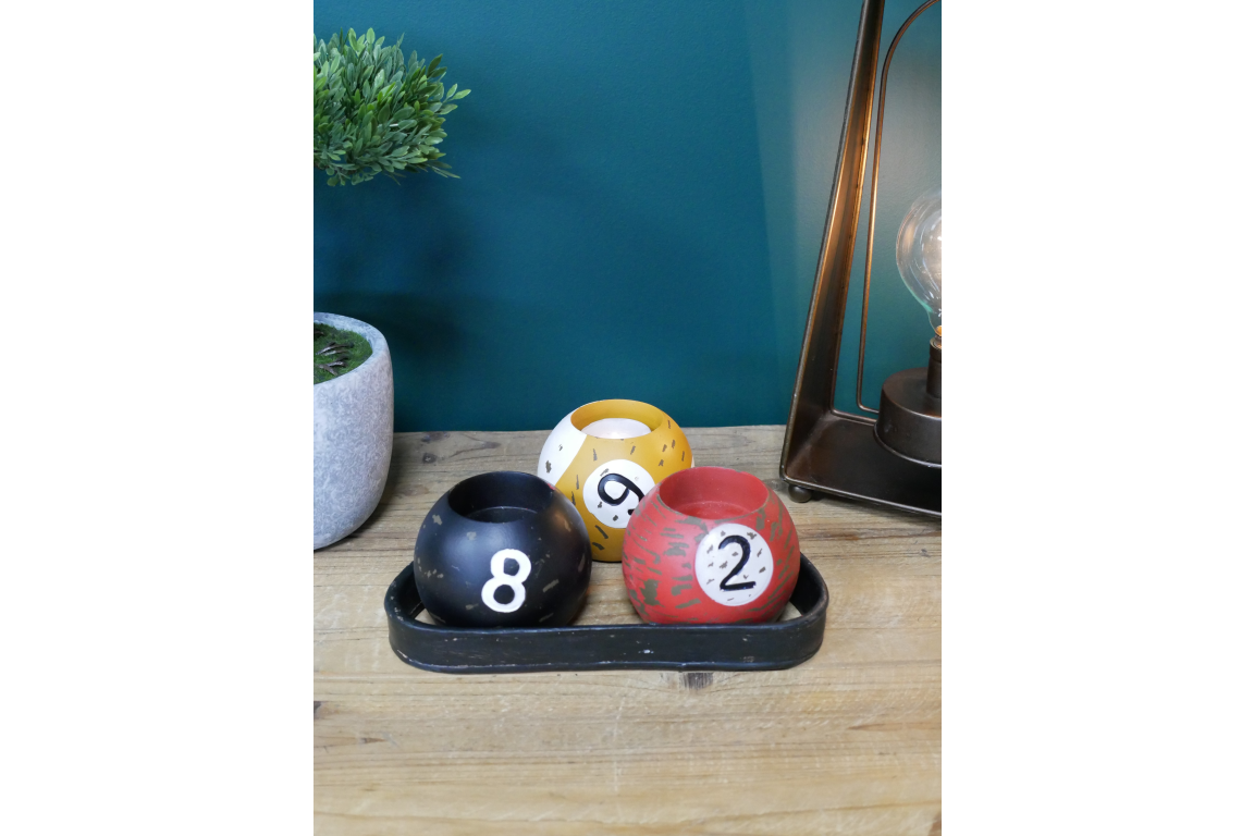 Pool Ball Candle Holders