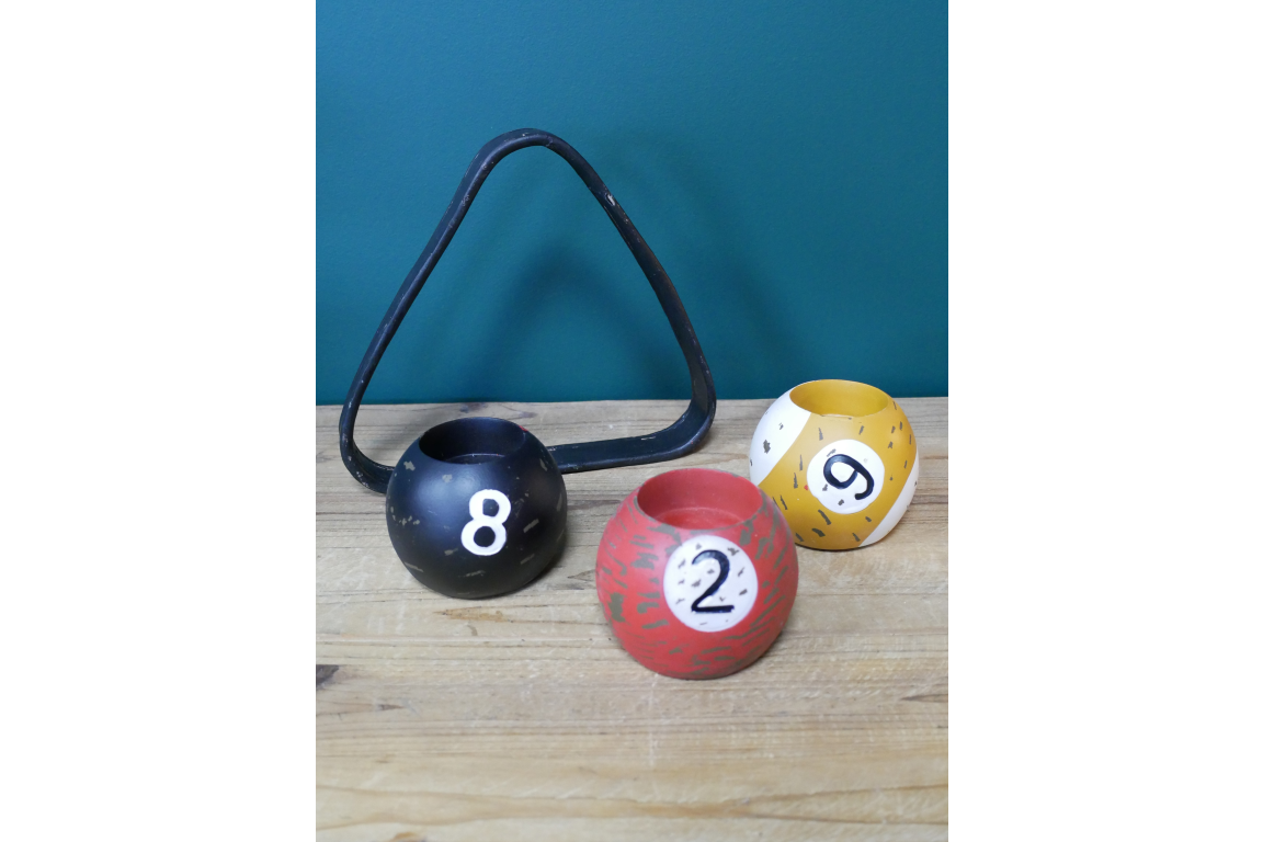 Pool Ball Candle Holders