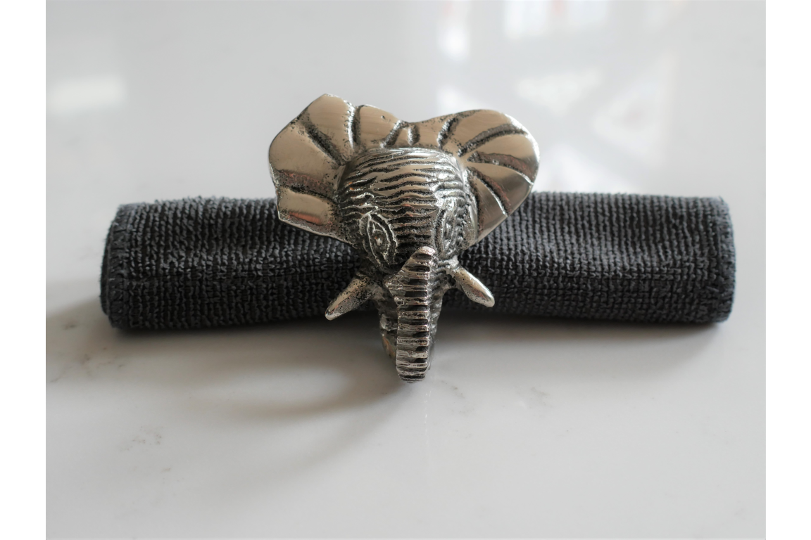 Set Of 4 Elephant Napkin Rings