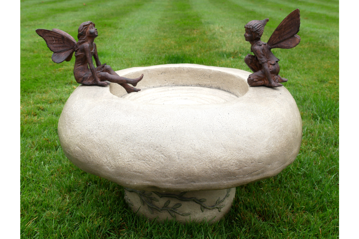 Bird Bath With Fairies