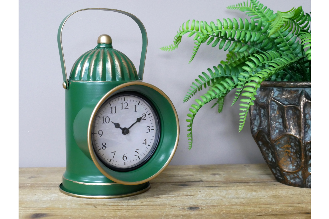 Green Railway Lamp Clock