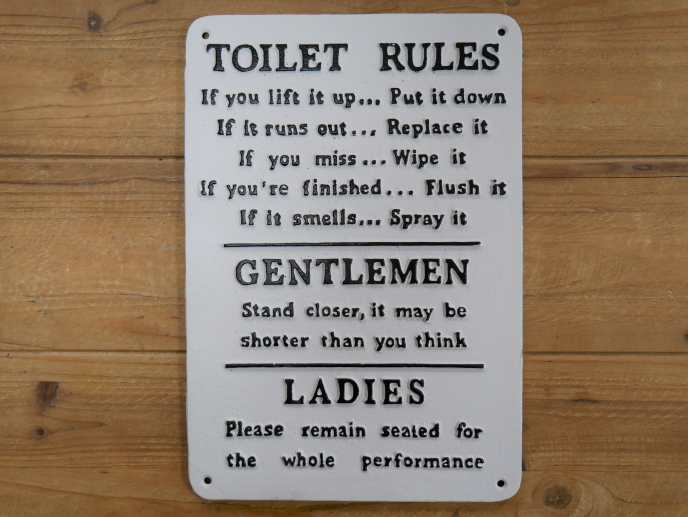 Sign (Toilet Rules)